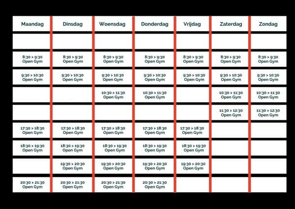 Open gym rooster CrossFit Culemborg